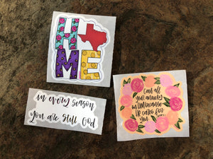 Vinyl Sticker- HOME | Texas