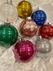 Glittery ball ornament