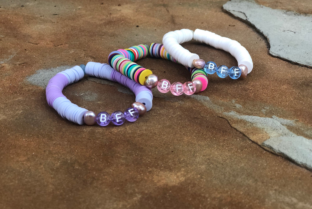 Set of BFF Letter Bracelets