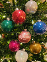 Load image into Gallery viewer, Glittery ball ornament
