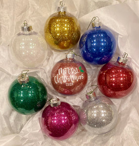 Glittery ball ornament