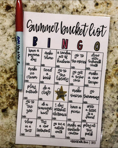 Summer Bucket List- BINGO