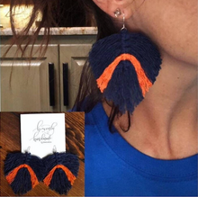 Load image into Gallery viewer, Game Day- Gypsy Feather Earrings
