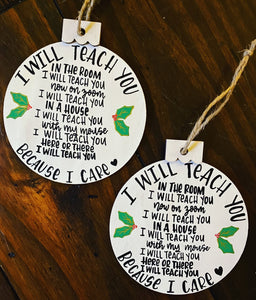 “I will teach you” ornament