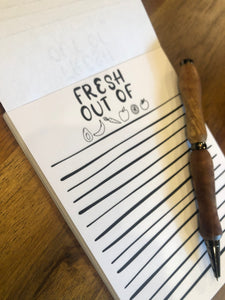 “Fresh Out Of” Grocery Notepad