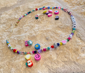 Multi-Colored Letter Necklace