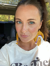 Load image into Gallery viewer, Game Day- Gypsy Feather Earrings
